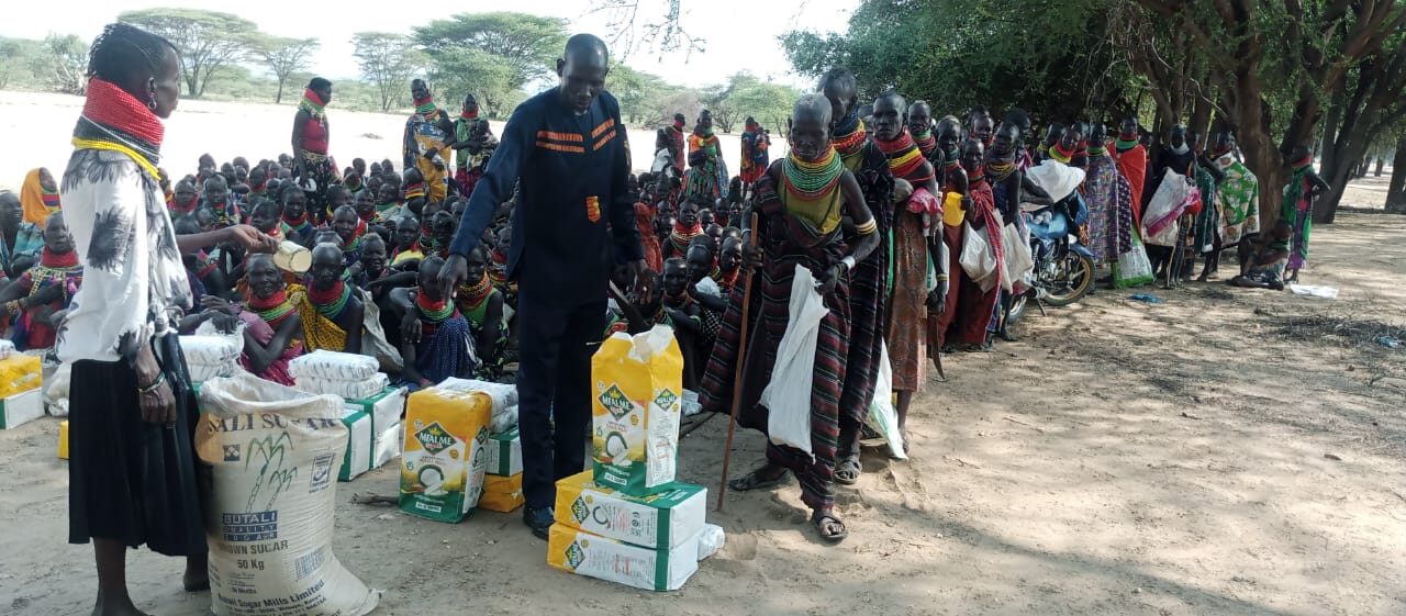 In de rij voor voedsel